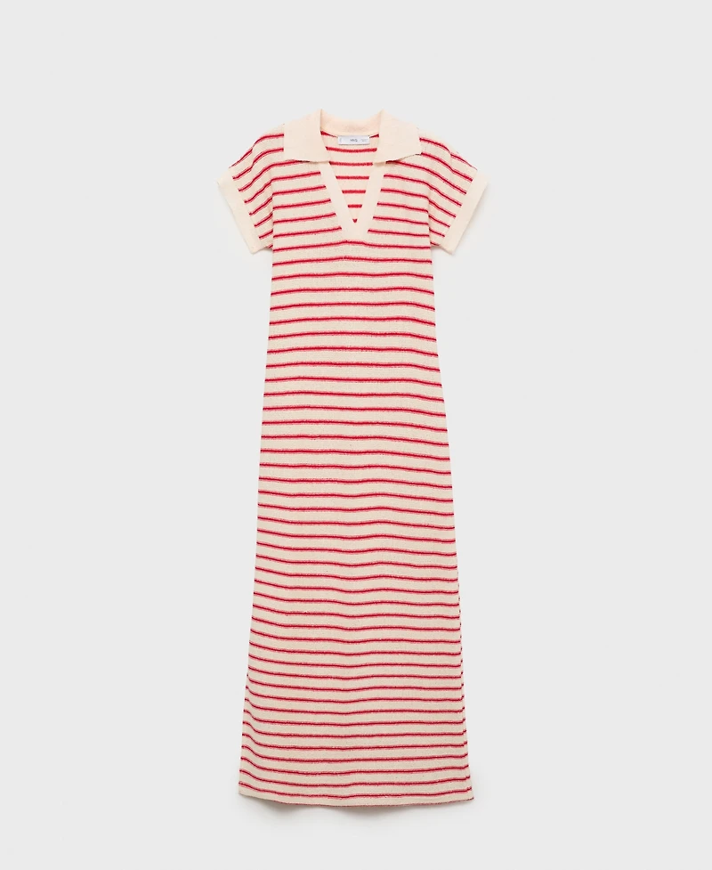 Mango Women's Long Striped Knitted Dress