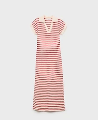 Mango Women's Long Striped Knitted Dress