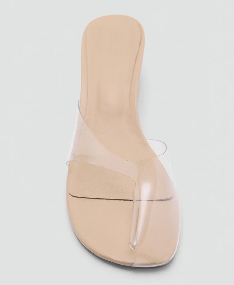 Mango Women's Transparent Vinyl Wedge Sandals
