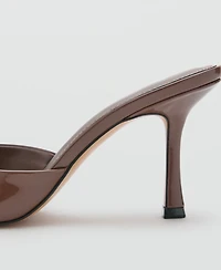 Mango Women's Patent Leather Effect Heeled Sandals