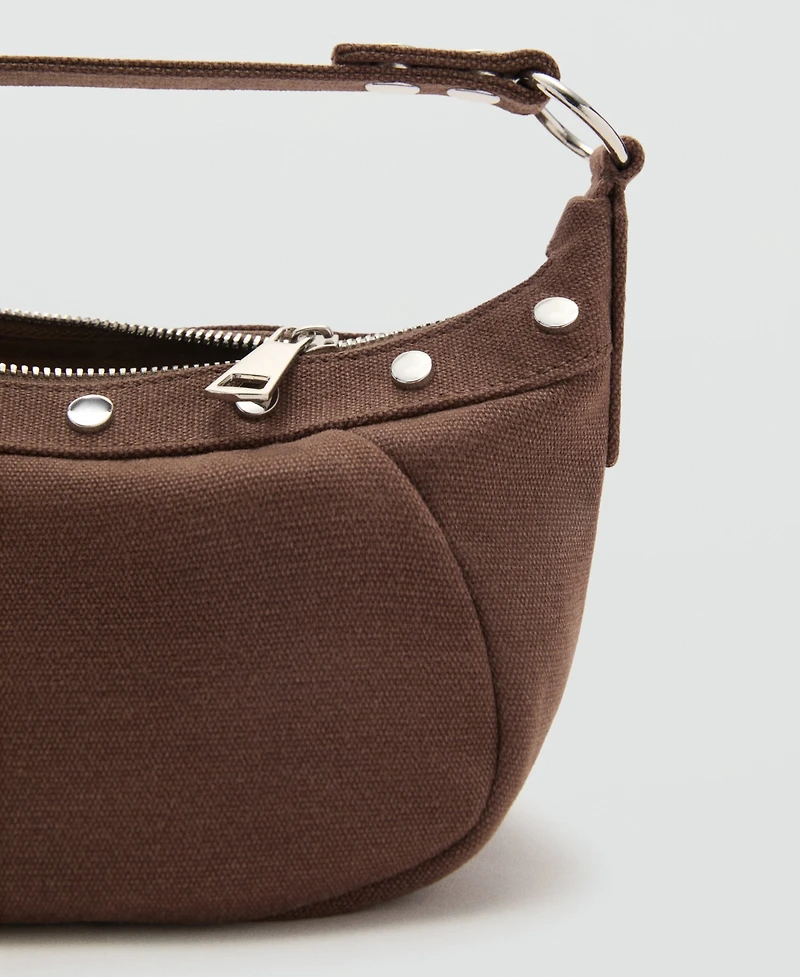 Mango Women's Studded Shoulder Bag