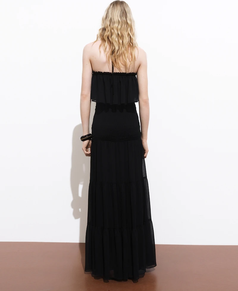 Mango Women's Ruffled Maxi Dress