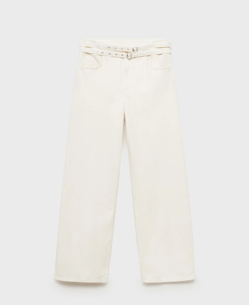 Mango Women's Double Belt Balloon Jeans