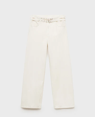 Mango Women's Double Belt Balloon Jeans