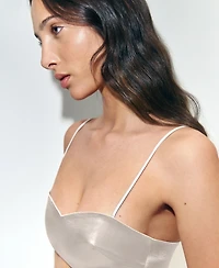 Mango Women's Satin Crop Top