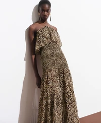 Mango Women's Leopard-Print Maxi-Dress