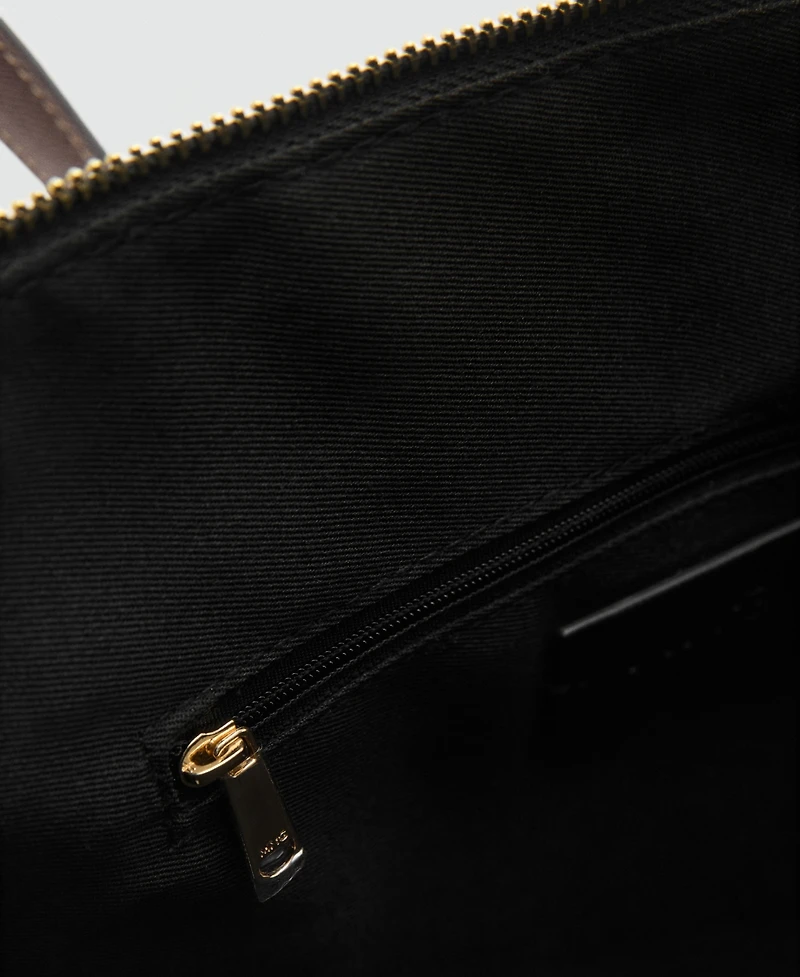 Mango Women's Double Handle Shopper Bag