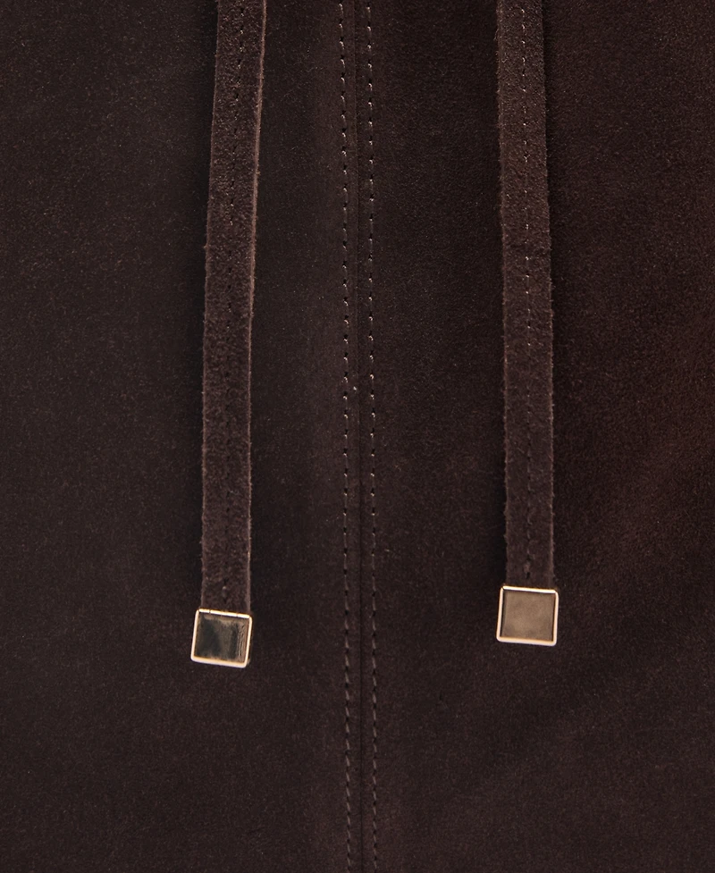 Mango Women's Suede Shopper Bag