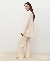 Mango Women's Plain Cotton Pajama Shirt