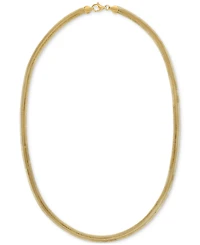 Men's Diamond-Cut Wide Snake Chain Necklace in 14k Gold Over Sterling Silver, 22"
