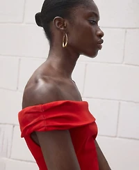 Mango Women's Short Strapless Dress