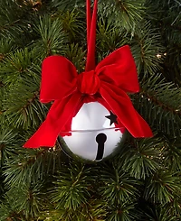 Holiday Lane Christmas Cheer Bow-Trim Bell Ornament, Macy's Exclusive