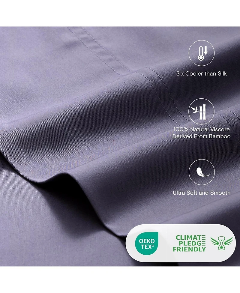 LuxClub 4-Pc Rayon from Bamboo Sheet Set – Cooling & Soft Luxury