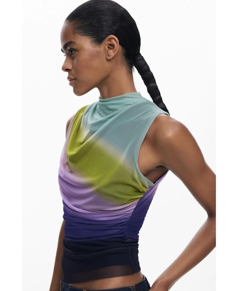Desigual Women's Gradient tulle T-shirt