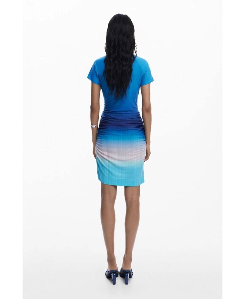 Desigual Women's Short dress with draped skirt