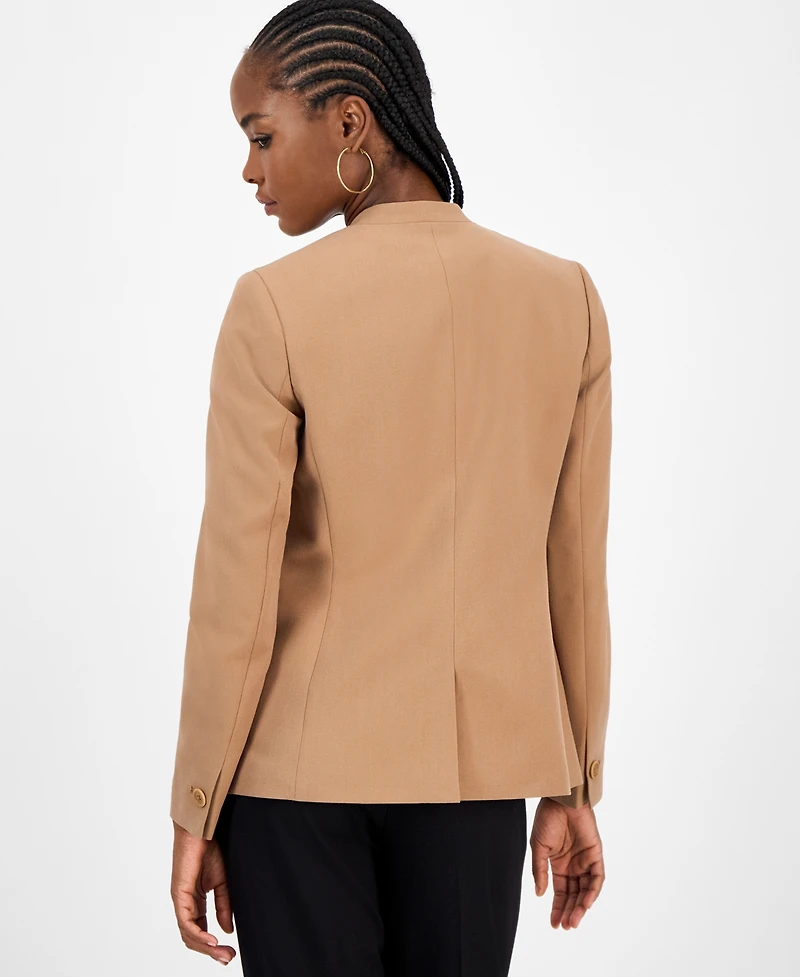 Bar Iii Women's Collarless Open-Front Bi-Stretch Blazer, Created for Macy's