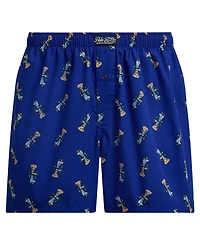Polo Ralph Lauren Men's Holiday Bear Printed Woven Single-Button Fly Boxers