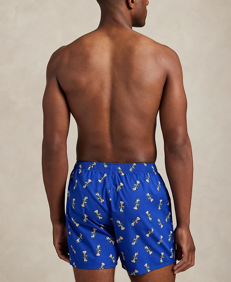 Polo Ralph Lauren Men's Holiday Bear Printed Woven Single-Button Fly Boxers