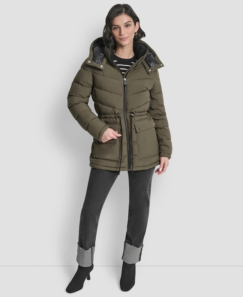Dkny Women's Shine Hooded Anorak Puffer Coat
