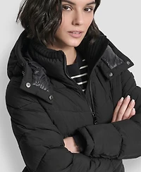 Dkny Women's Shine Hooded Anorak Puffer Coat