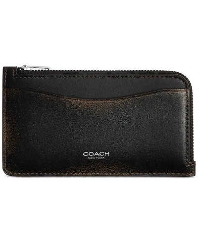 Coach Leather New York Zip Card Case