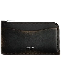 Coach Leather New York Zip Card Case