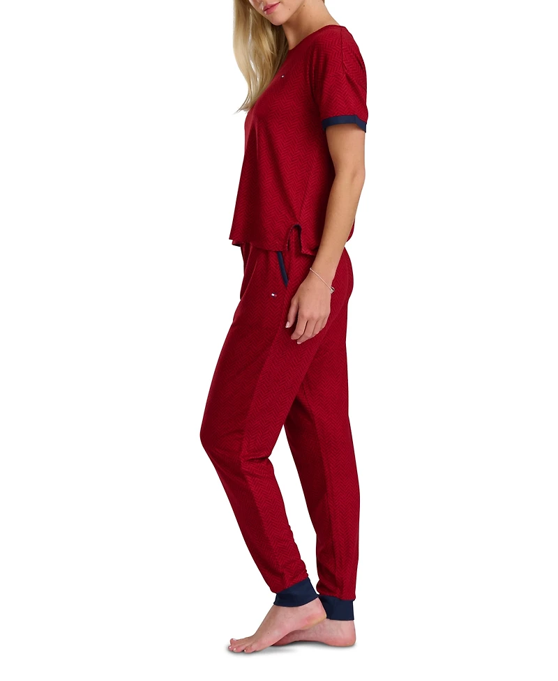 Tommy Hilfiger Women's Short Sleeve T-Shirt and Jogger Set