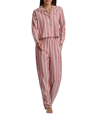 Tommy Hilfiger Women's Long Sleeve Top and High-Waist Pant Set