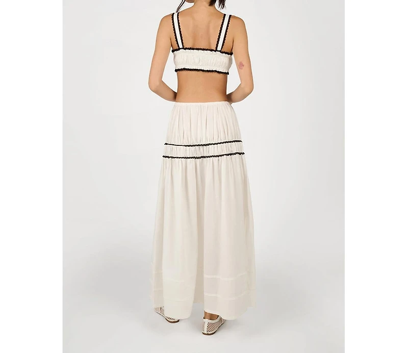 WeWoreWhat Women's Tiered Midi Skirt