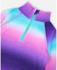 Deux par Toddler Girls Two-Piece Thermal Underwear Set Purple Gradient - Toddler|Child