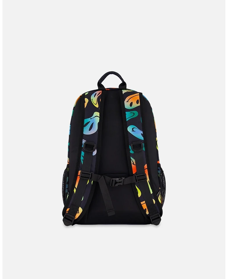 Deux par Deux Boy Kids Backpack Smiley Face Boy - Toddler|Child