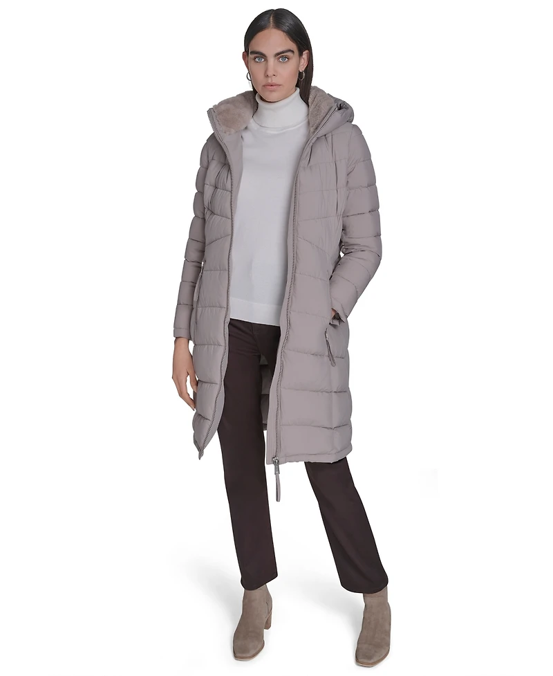 Calvin Klein Women's Hooded Puffer Coat