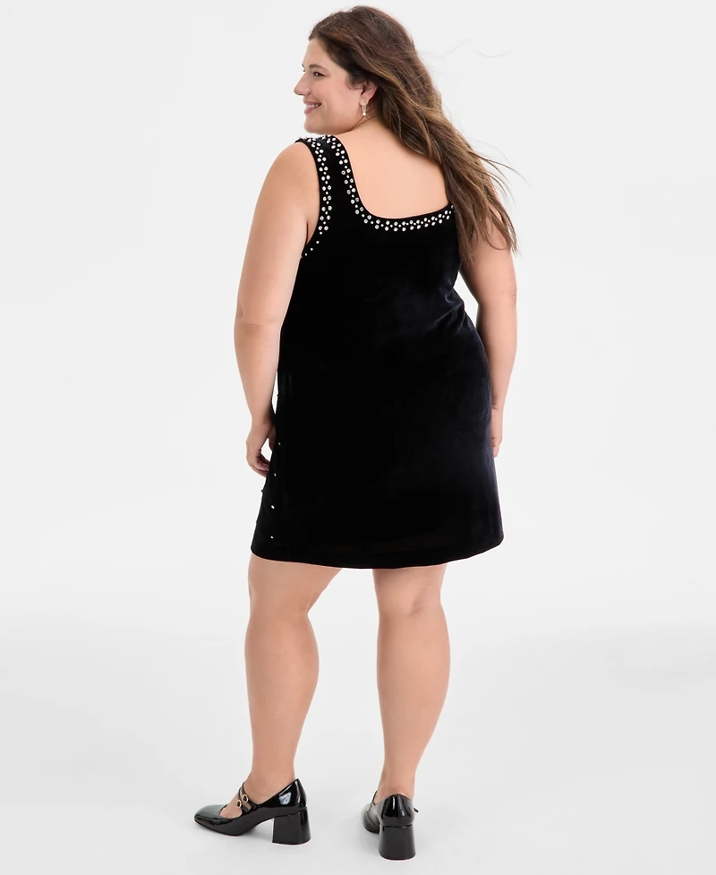 On 34th Trendy Plus Rhinestone-Embellished Mini Dress, Macy's Exclusive