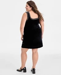 On 34th Trendy Plus Rhinestone-Embellished Mini Dress, Macy's Exclusive