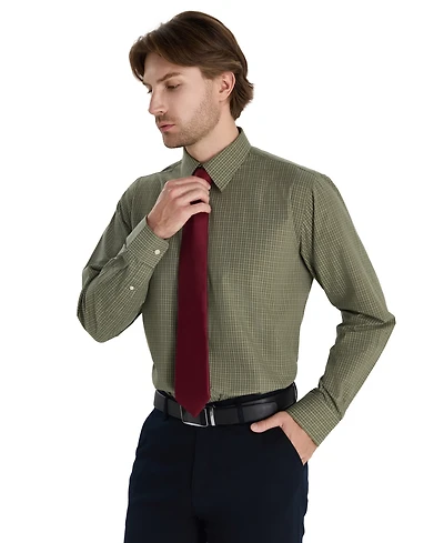 Club Room Men's Promo Regular Fit Micro Check Dress Shirt, Macy's Exclusive