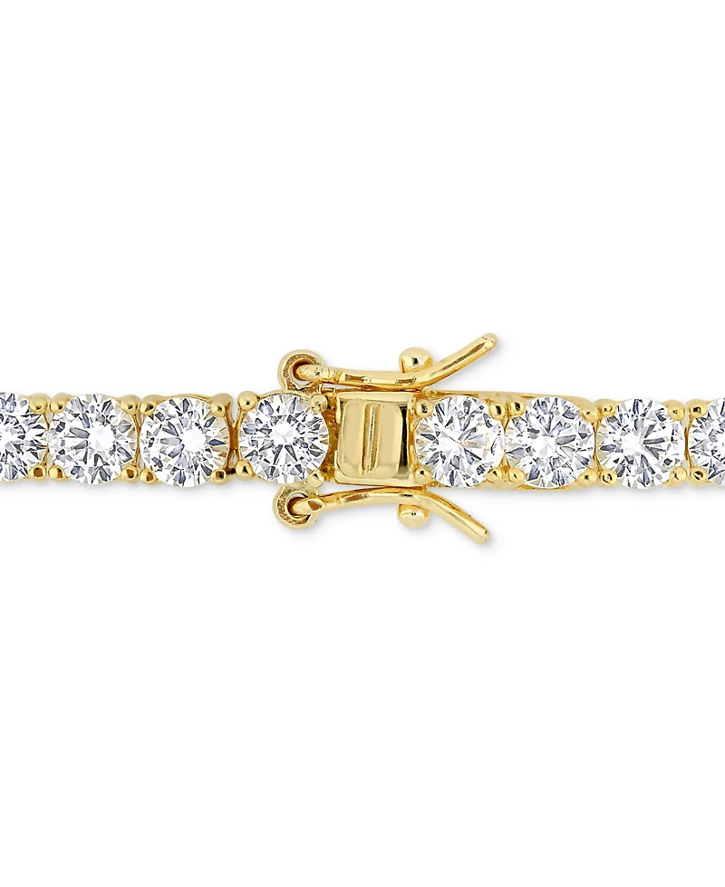 Lab Grown White Sapphire Tennis Bracelet ( 4-1/4 ct. t.w.) Sterling Silver (Also Available 18k Gold Plated over Silver)