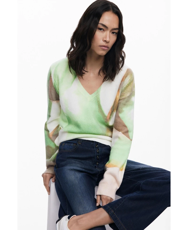 Desigual Women's Soft V-neck sweater