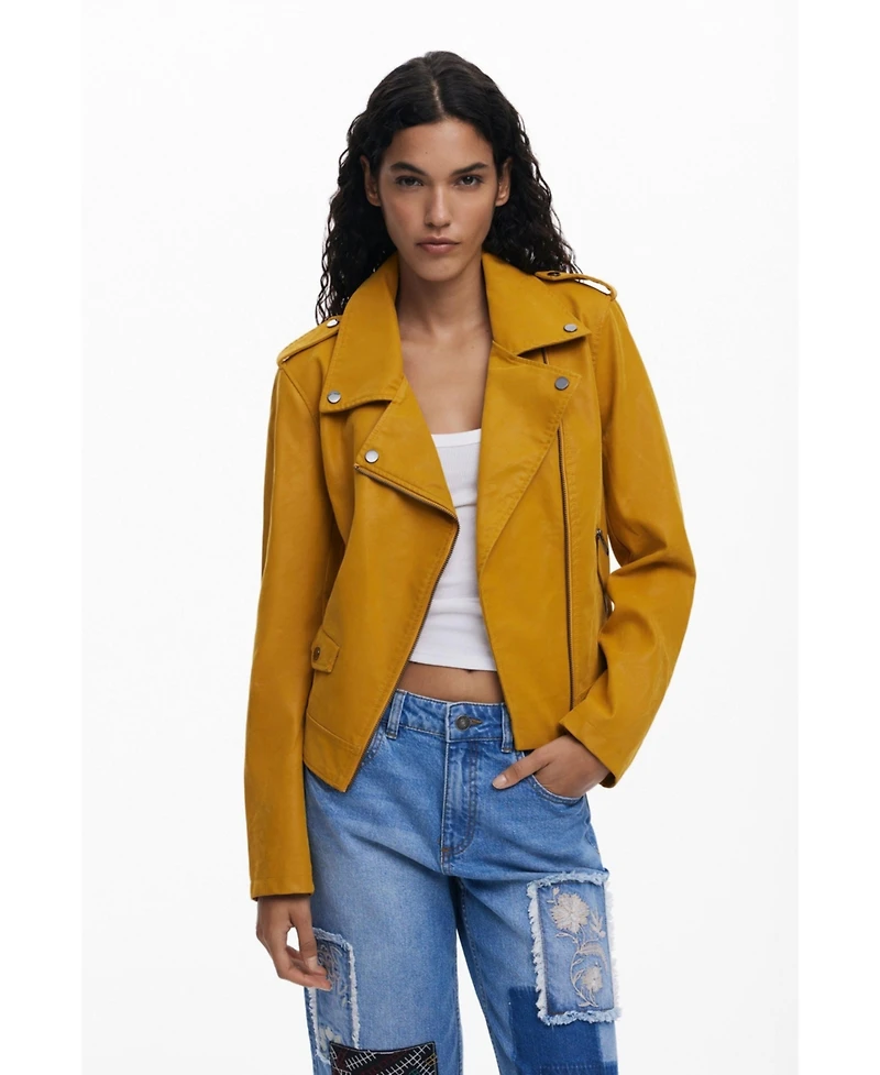 Desigual Women's Cropped jeans with patches
