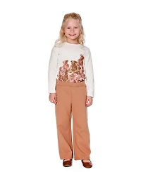 Deux par Toddler Girls Jersey T-Shirt Off-White with Teddy Bears - Toddler|Child