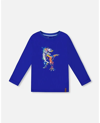 Deux par Boy Long Sleeve Jersey Tee Blue - Toddler|Child