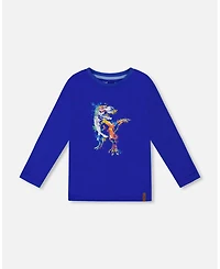 Deux par Boy Long Sleeve Jersey Tee Blue - Toddler|Child