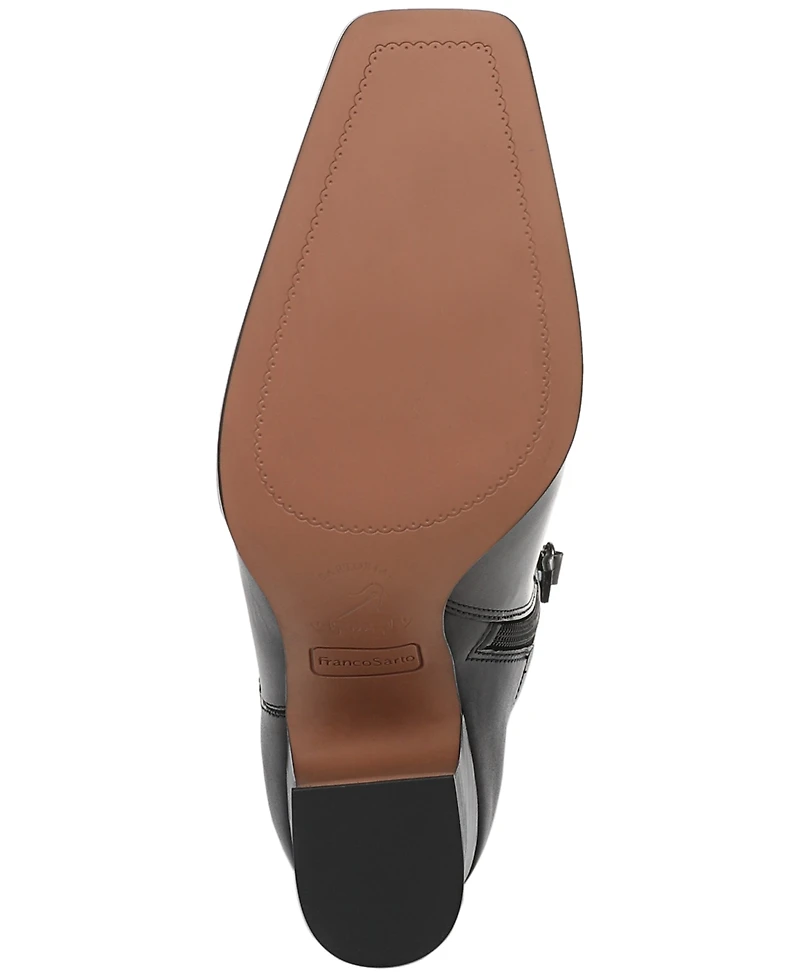 Franco Sarto Women's Jonie Wide Calf Square Toe Zip Tall Boots