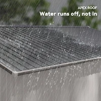 Outsunny 11ft x 9ft Outdoor Metal Storage Shed with 2 Doors,