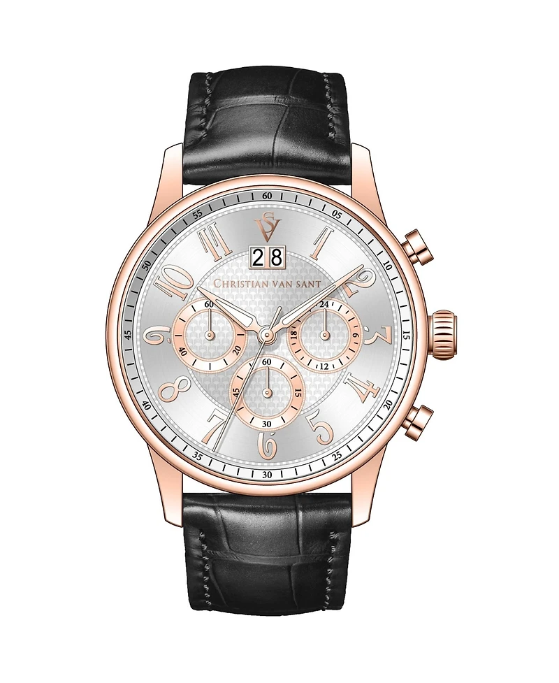 Christian Van Sant Men's Heritage Silver Dial Watch - CV3946