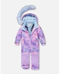Deux par Girl One-Piece Play Snowsuit Purple Geo - Toddler|Child