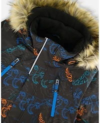 Deux par Boy Two-Piece Play Snowsuit with Printed Jacket Blue - Child