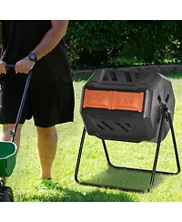 Outsunny Tumbling Compost Bin Outdoor 360°,