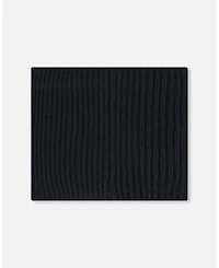 Deux par Deux Baby Unisex Mid-Season Knit Neck Warmer Black - Baby