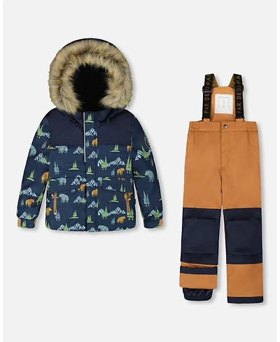 Deux par Boy Two-Piece Discover Snowsuit Brown Sugar - Toddler|Child