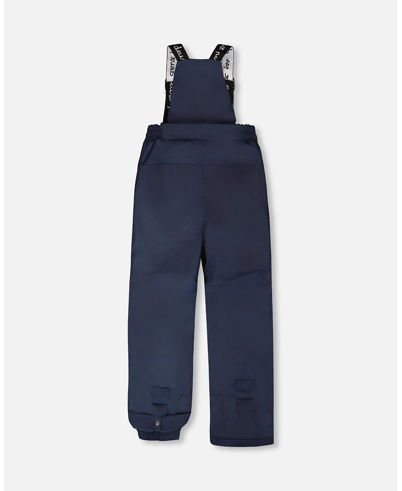 Deux par Girl Two-Piece Play Snowsuit with Printed Jacket Navy Blue